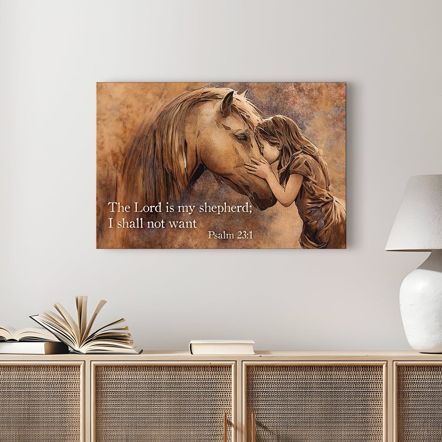 Lord Is My Shepherd Psalm 23 Faith Canvas Wall Art VI