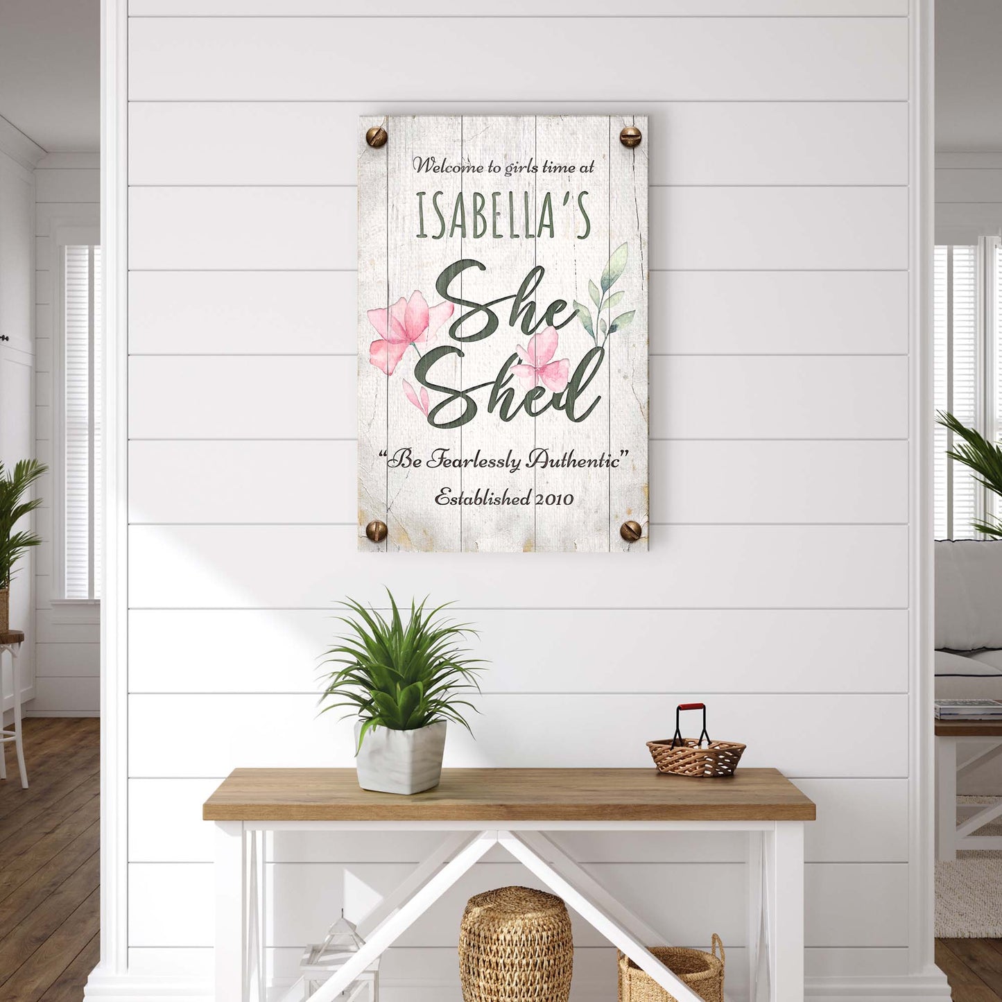 She Shed Canvas Sign IV