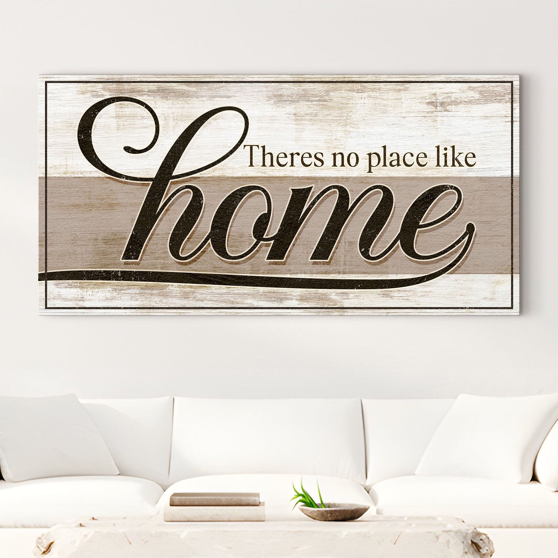 No Place Like Home canvas wall sign cozy home decor