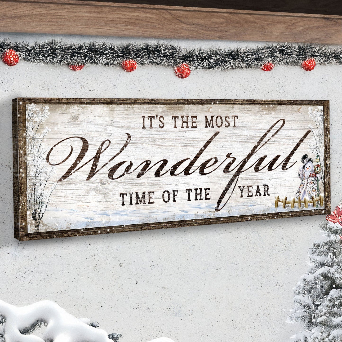 It's the Most Wonderful Time of the Year Christmas Canvas Wall Art