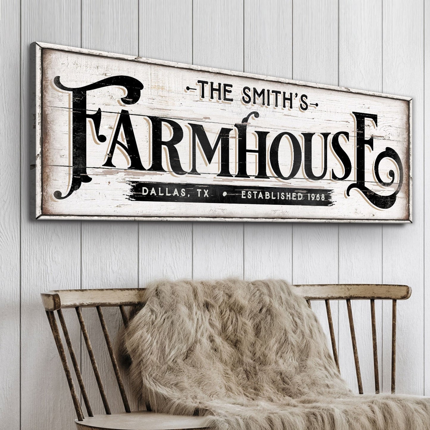 Vintage Rust Farmhouse Canvas Sign III