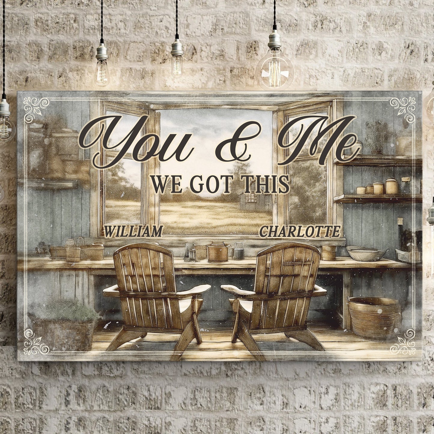 Farmhouse We Got This Couple canvas wall art motivational sign