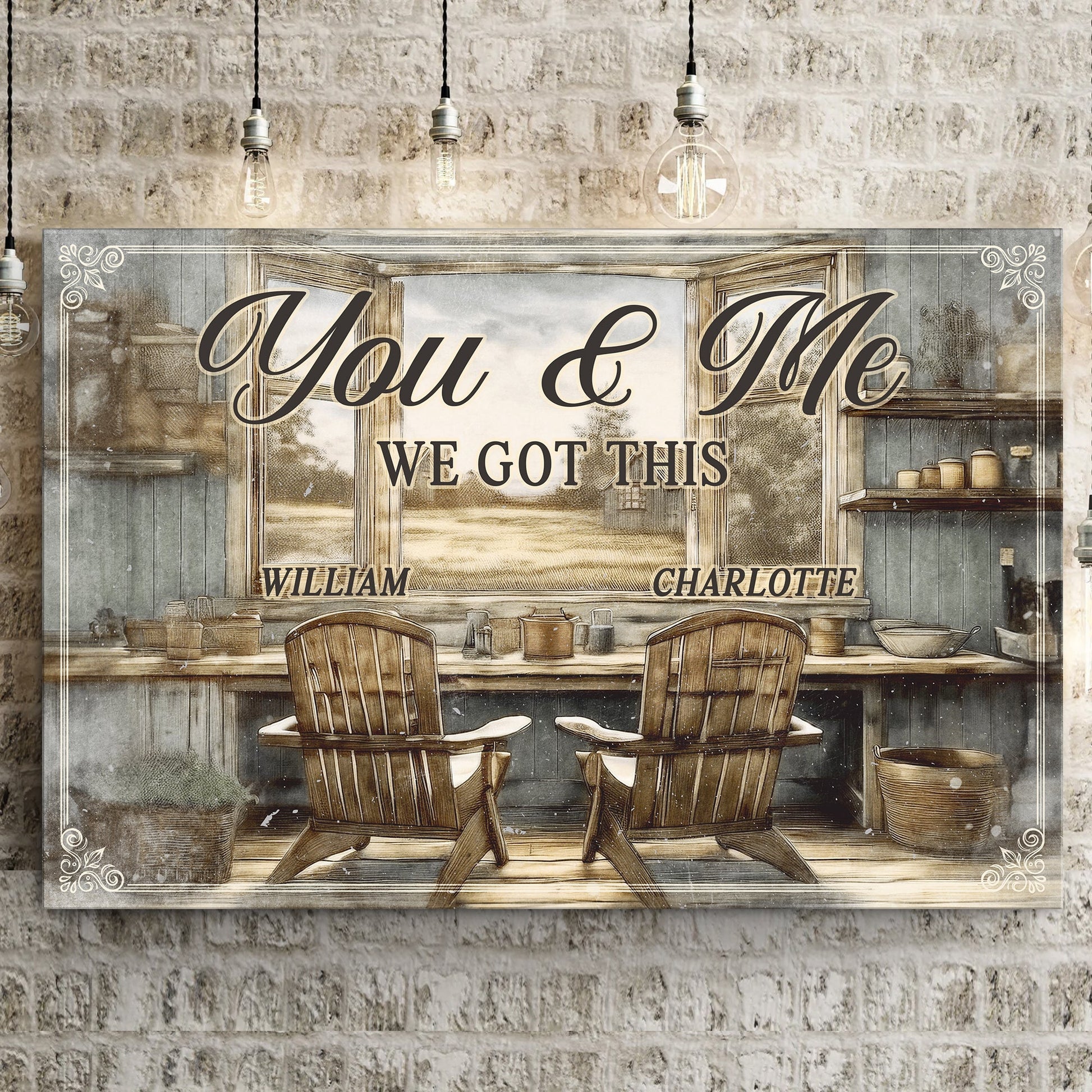 Farmhouse We Got This Couple canvas wall art motivational sign
