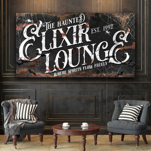 Haunted Elixir Lounge Halloween Canvas Wall Art III