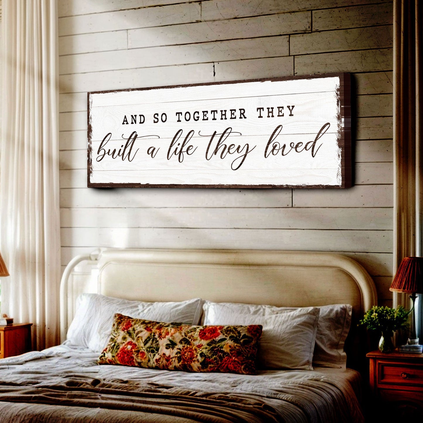 Together They Built a Life They Loved Canvas Sign
