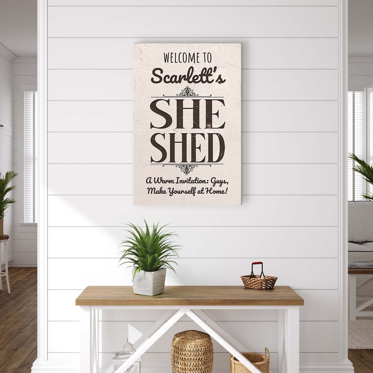 She Shed Decorative Canvas Sign