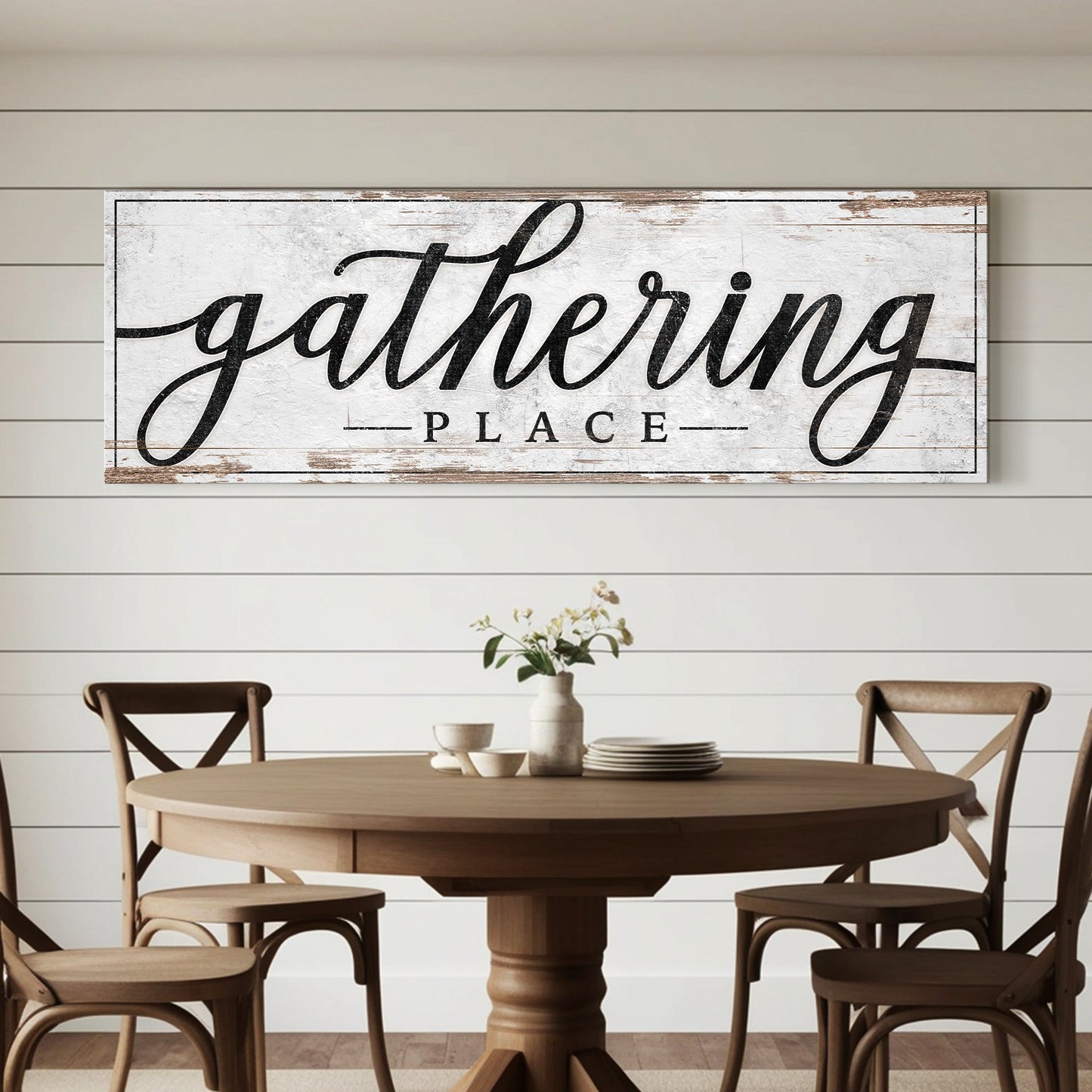 Family Gathering Place Canvas Wall Art Sign II