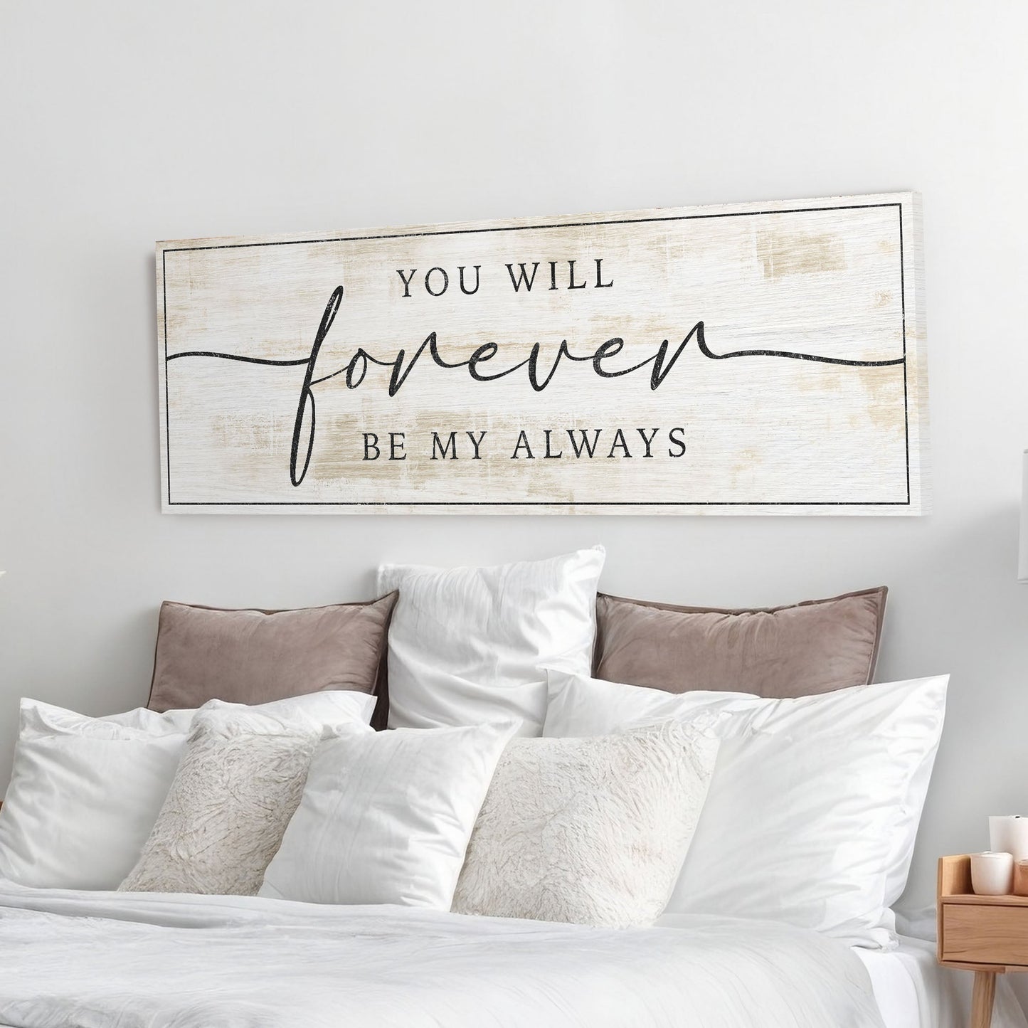 Forever Be My Always Canvas Wall Art - Style C