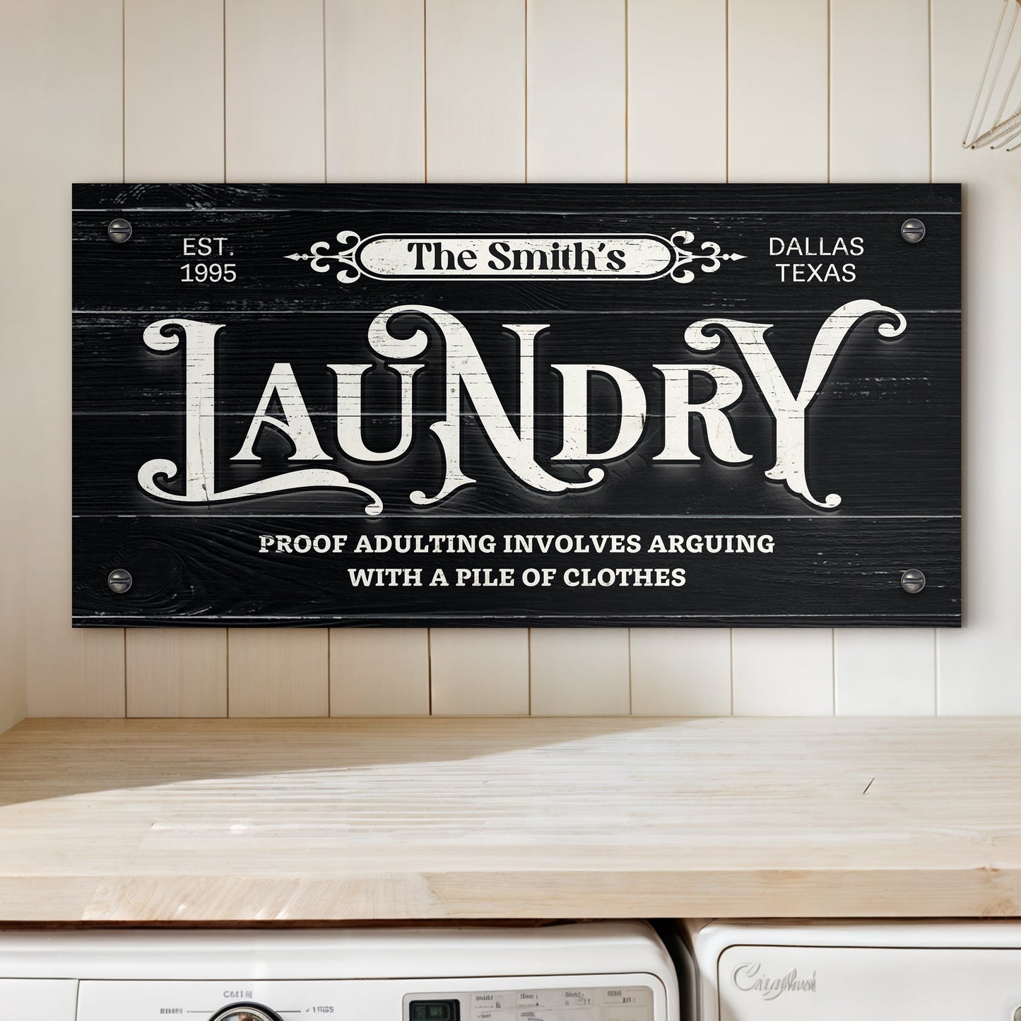 Laundry Room Wall Art Canvas Sign