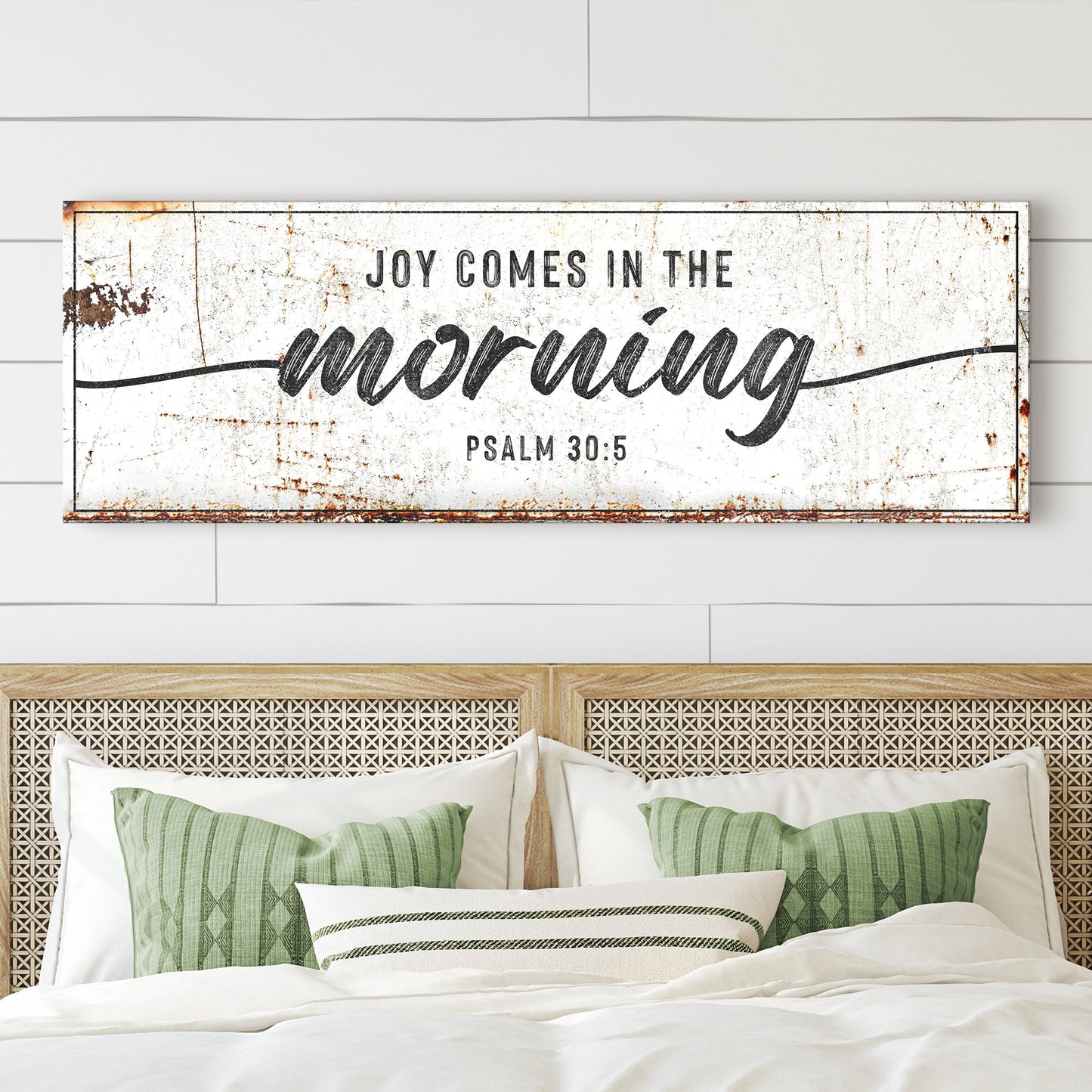 Joy Comes in the Morning Faith Canvas Sign