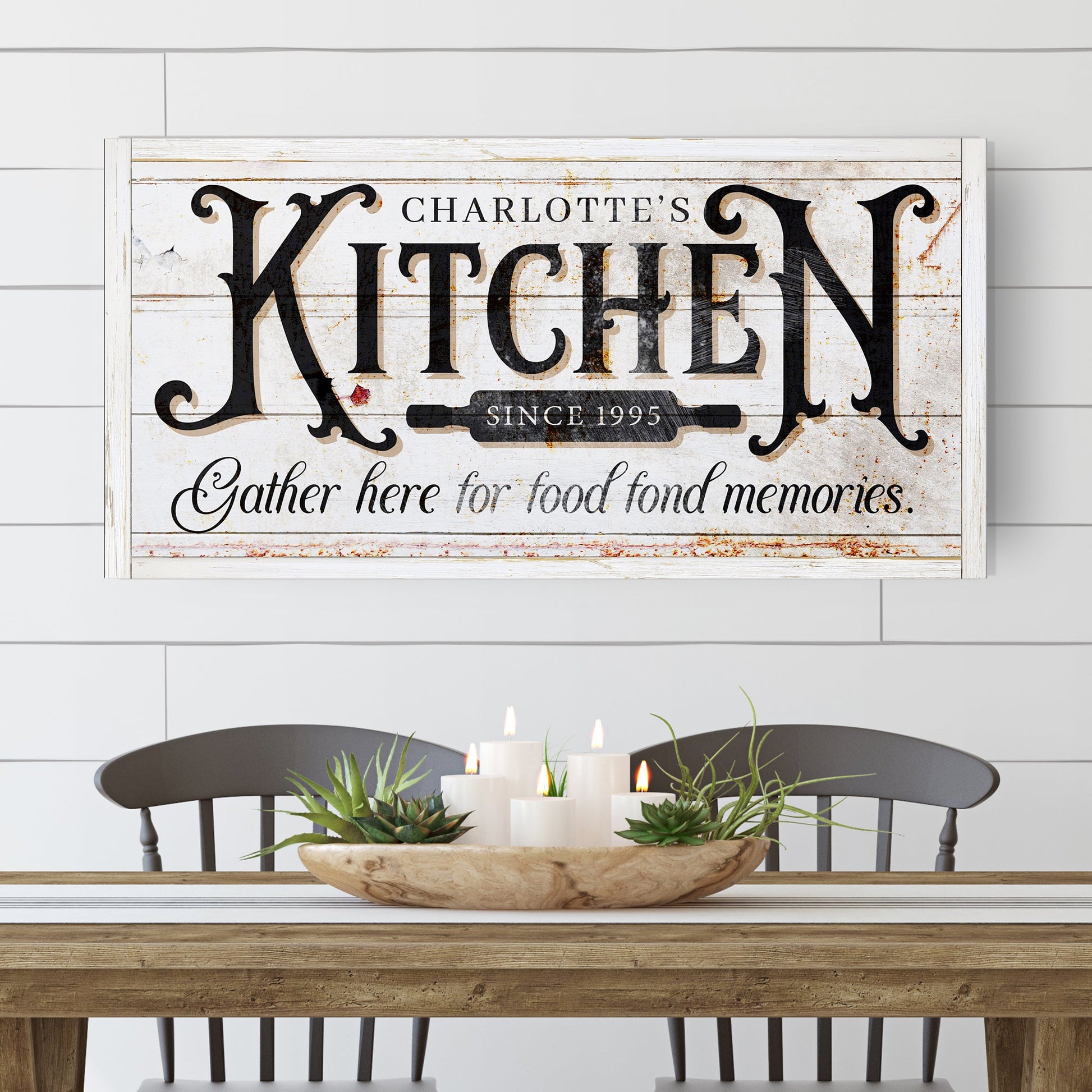 Kitchen wall art canvas for home decor - gallery wrapped made in USA ready to hang