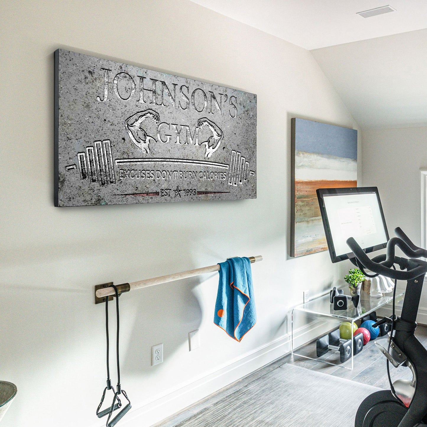 Home Gym Motivation Canvas Wall Art