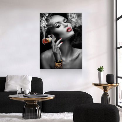 Money To Burn canvas wall art, bold statement decor