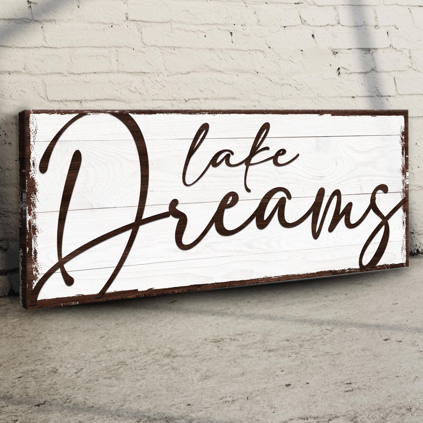 Lake Dreams Canvas Wall Art Sign
