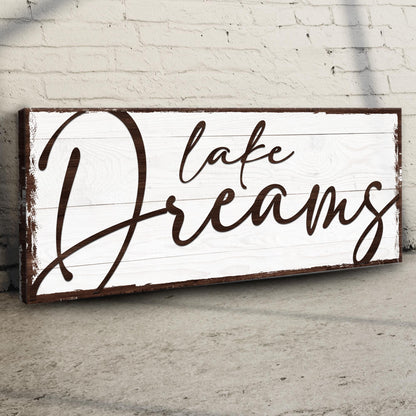 Lake Dreams Canvas Wall Art Sign