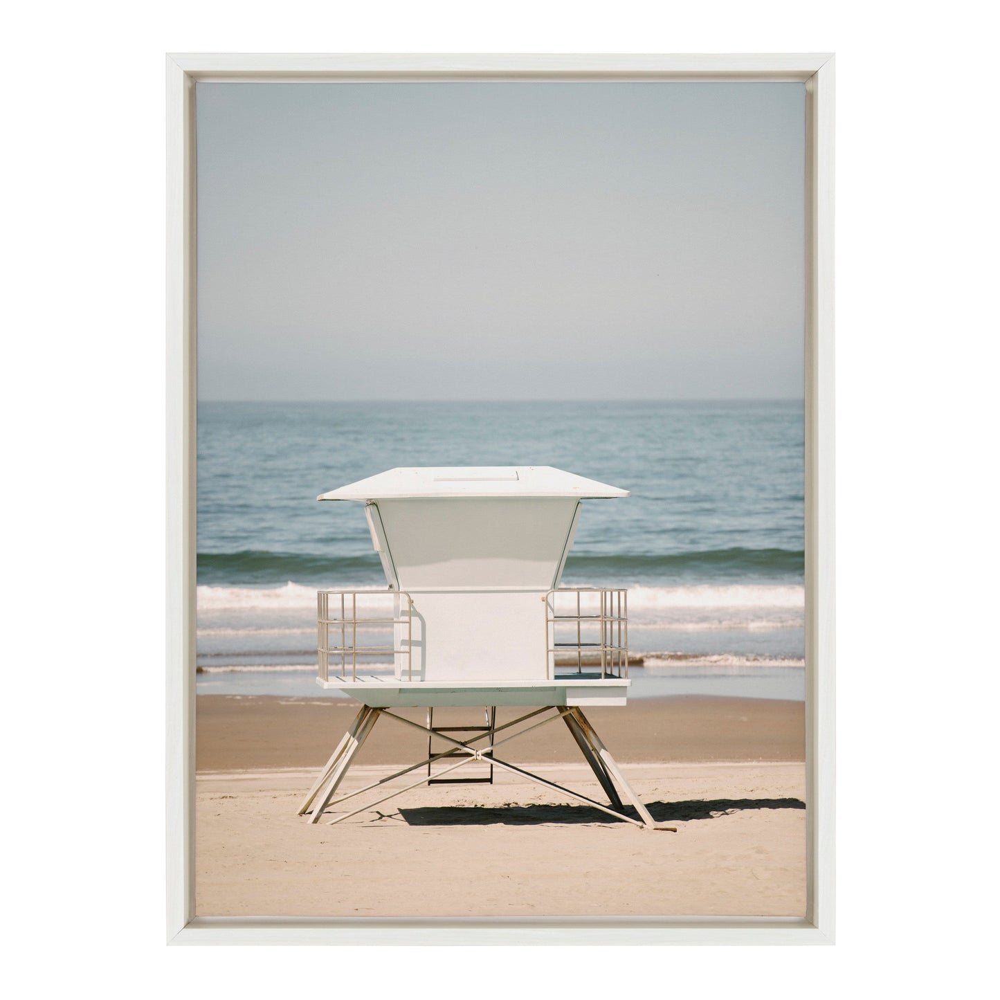 Surf Shack Coastal Framed Canvas Wall Art