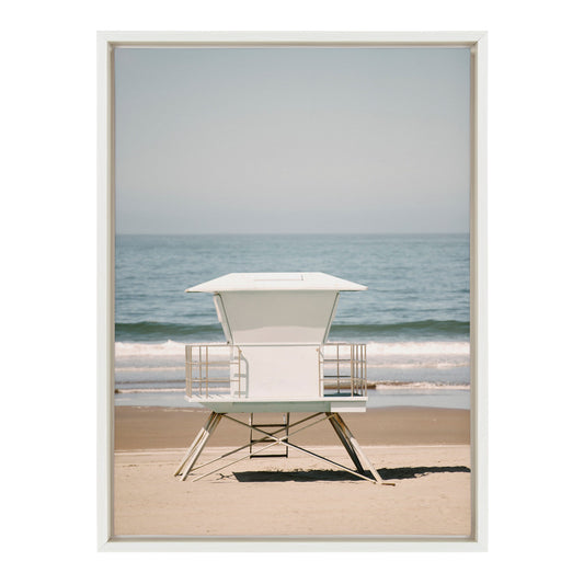 Surf Shack Coastal Framed Canvas Wall Art
