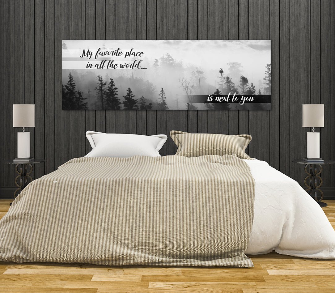 My Favorite Place In All The World Is Next To You romantic canvas wall art