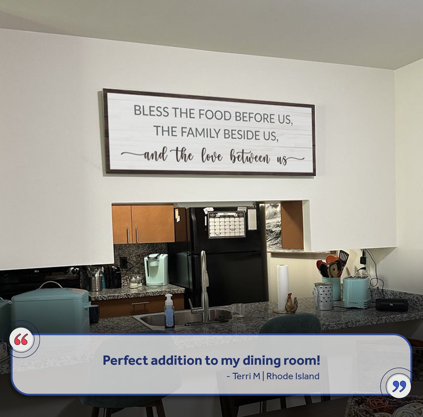 Bless the Food Before Us Kitchen Canvas Wall Art