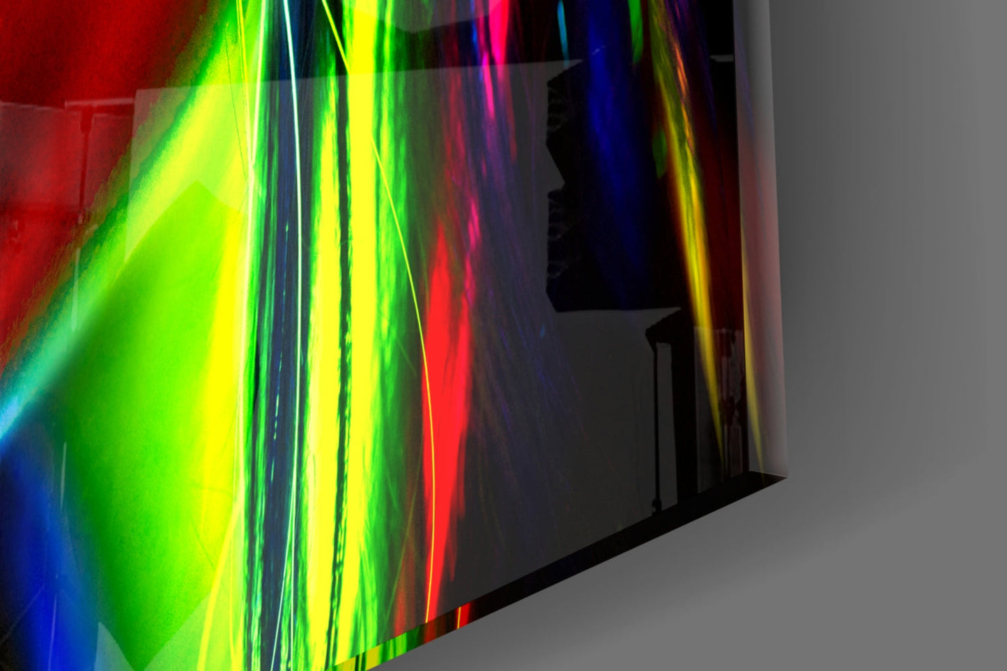 Neon Glow Portrait Glass Wall Art