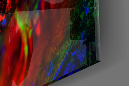 Neon Dust Portrait Glass Wall Art