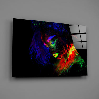 Fluorescent Fall Portrait Glass Wall Art