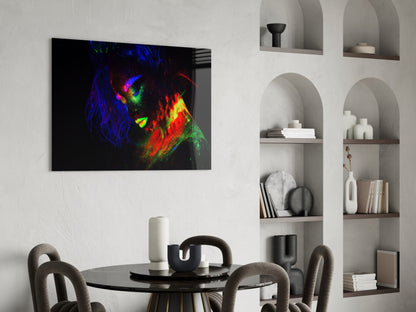 Fluorescent Fall Portrait Glass Wall Art