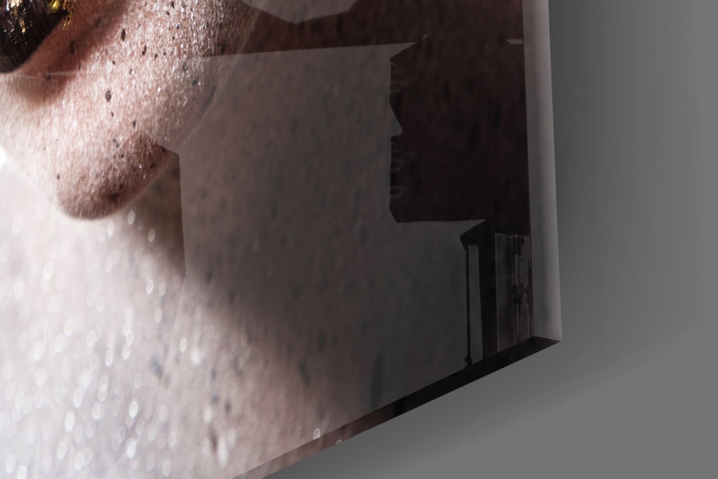Silver Gold Portrait Glass Wall Art