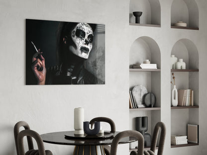 Sugar Skull Portrait Glass Wall Art