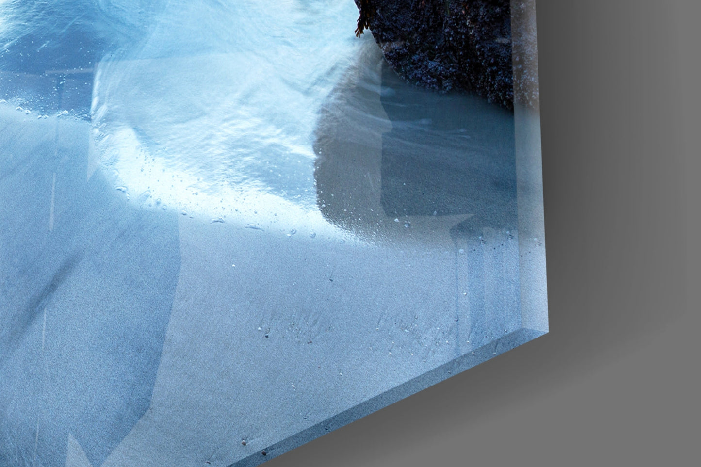 Cool Blue Dusk Beach Glass Wall Art