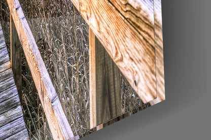 Sunset Boardwalk Glass Wall Art