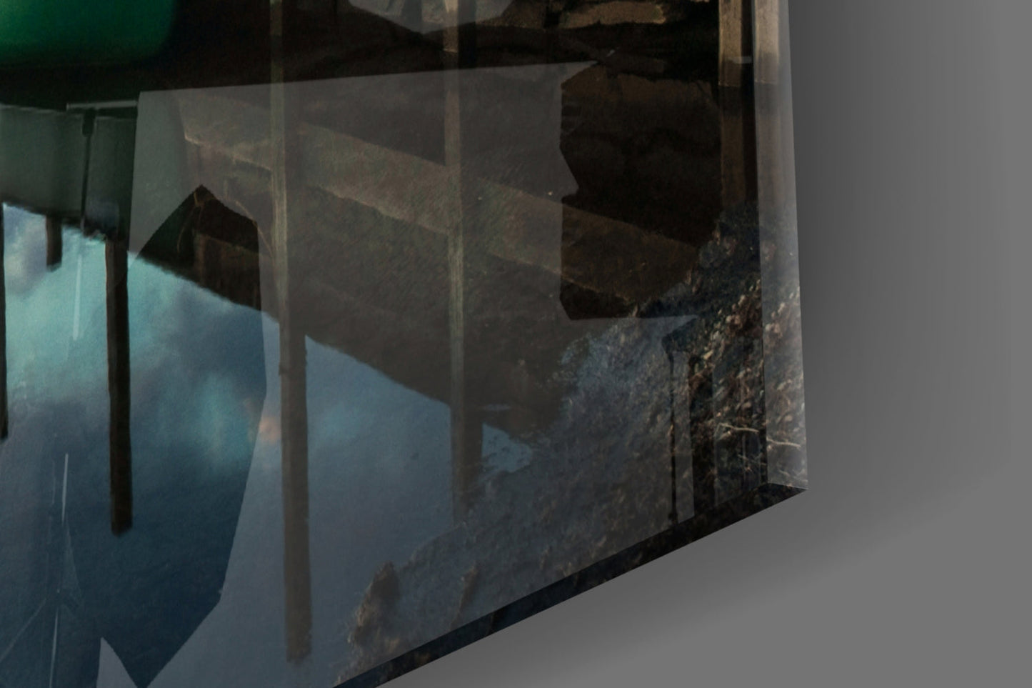 Canoe at Dusk Glass Wall Art