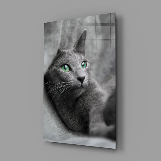 Cat Glass Wall Art, Artistic Cat Lover Decor