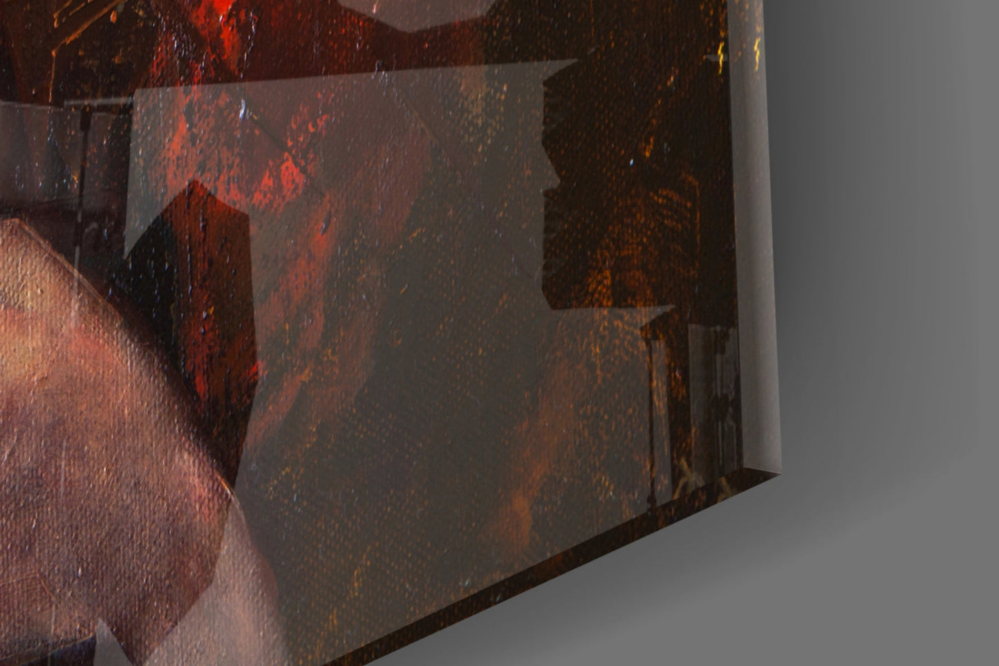 Two-Tone Woman Portrait Glass Wall Art