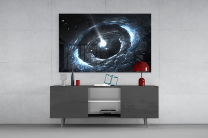 Cosmos Spiral Galaxy Glass Wall Art