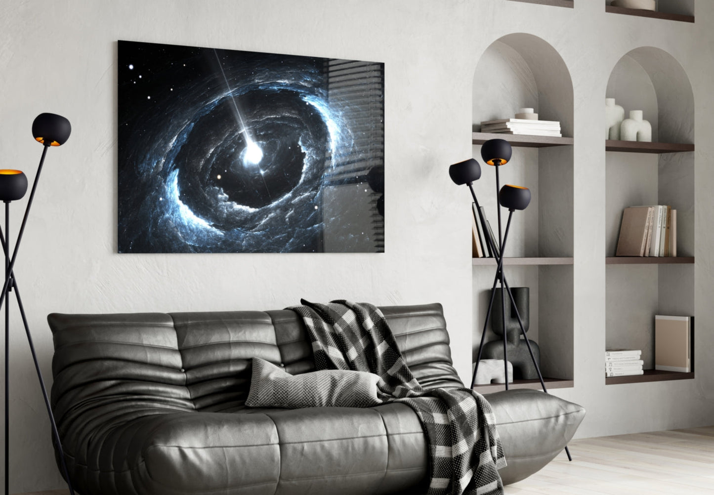 Cosmos Spiral Galaxy Glass Wall Art