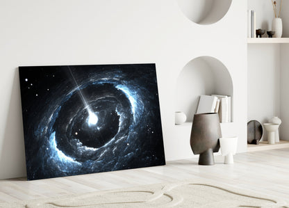 Cosmos Spiral Galaxy Glass Wall Art