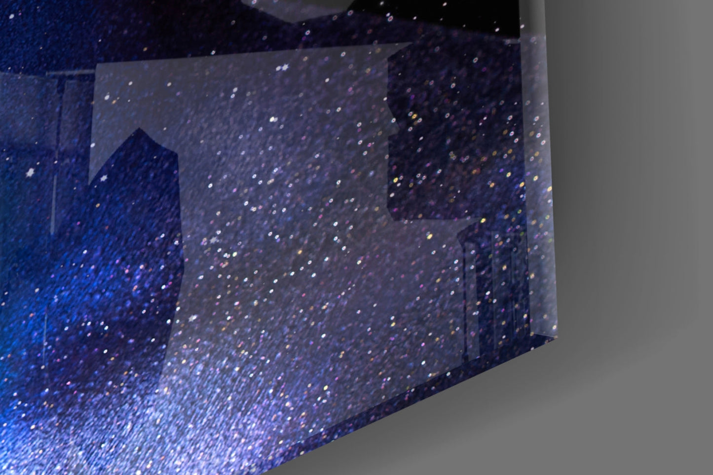 Cosmic Glitter Portrait Glass Wall Art