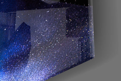 Cosmic Glitter Portrait Glass Wall Art