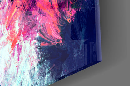 Chromatic Burst Abstract Glass Wall Art
