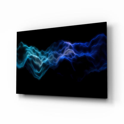 Rhythmic fog wave glow glass wall art