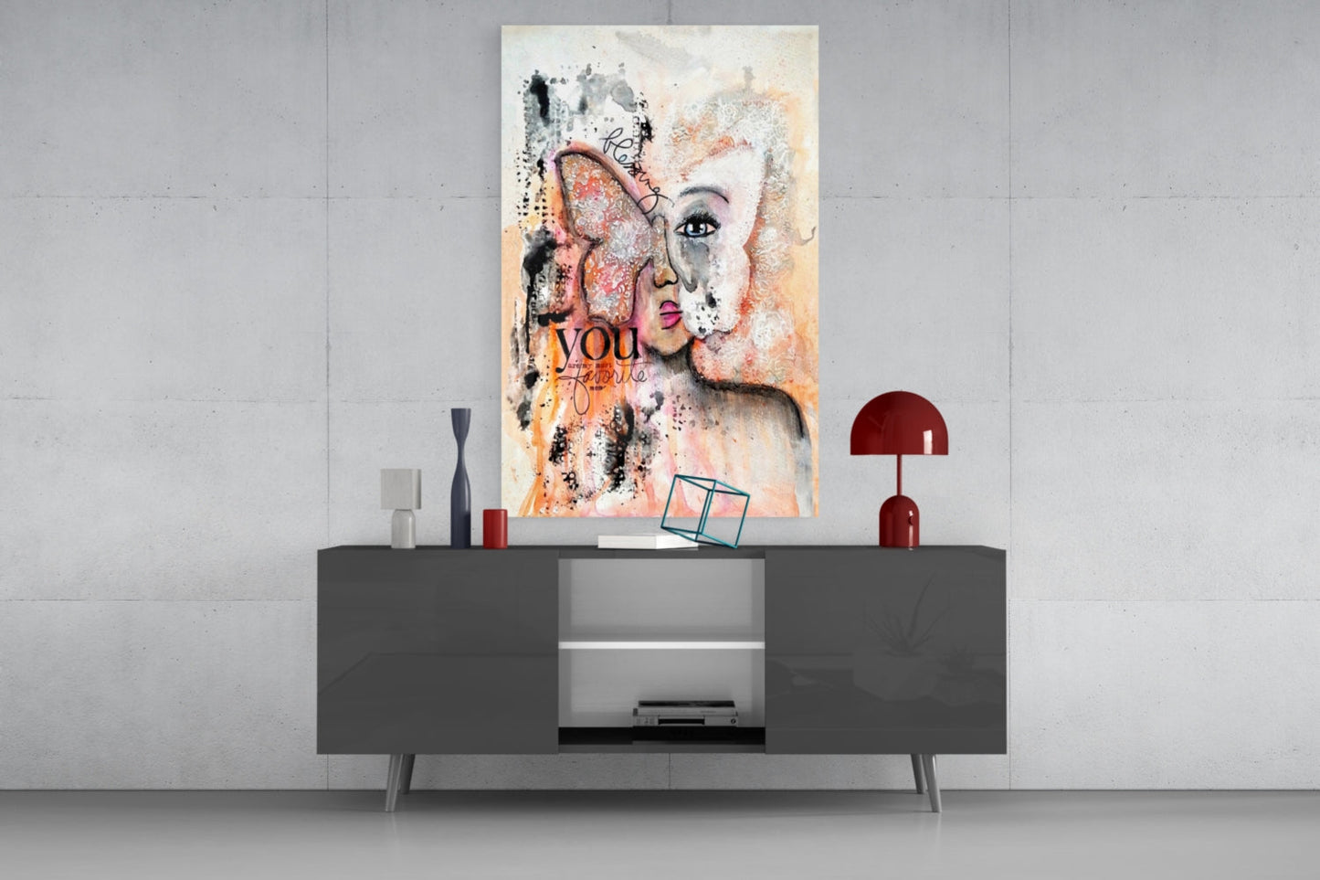 Butterfly Muse Glass Wall Art