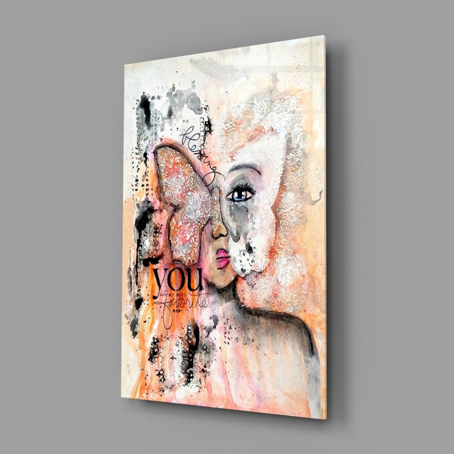 Butterfly Muse Glass Wall Art