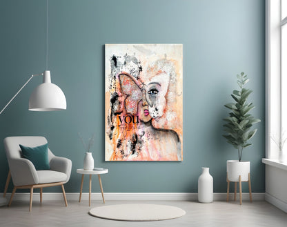 Butterfly Muse Glass Wall Art