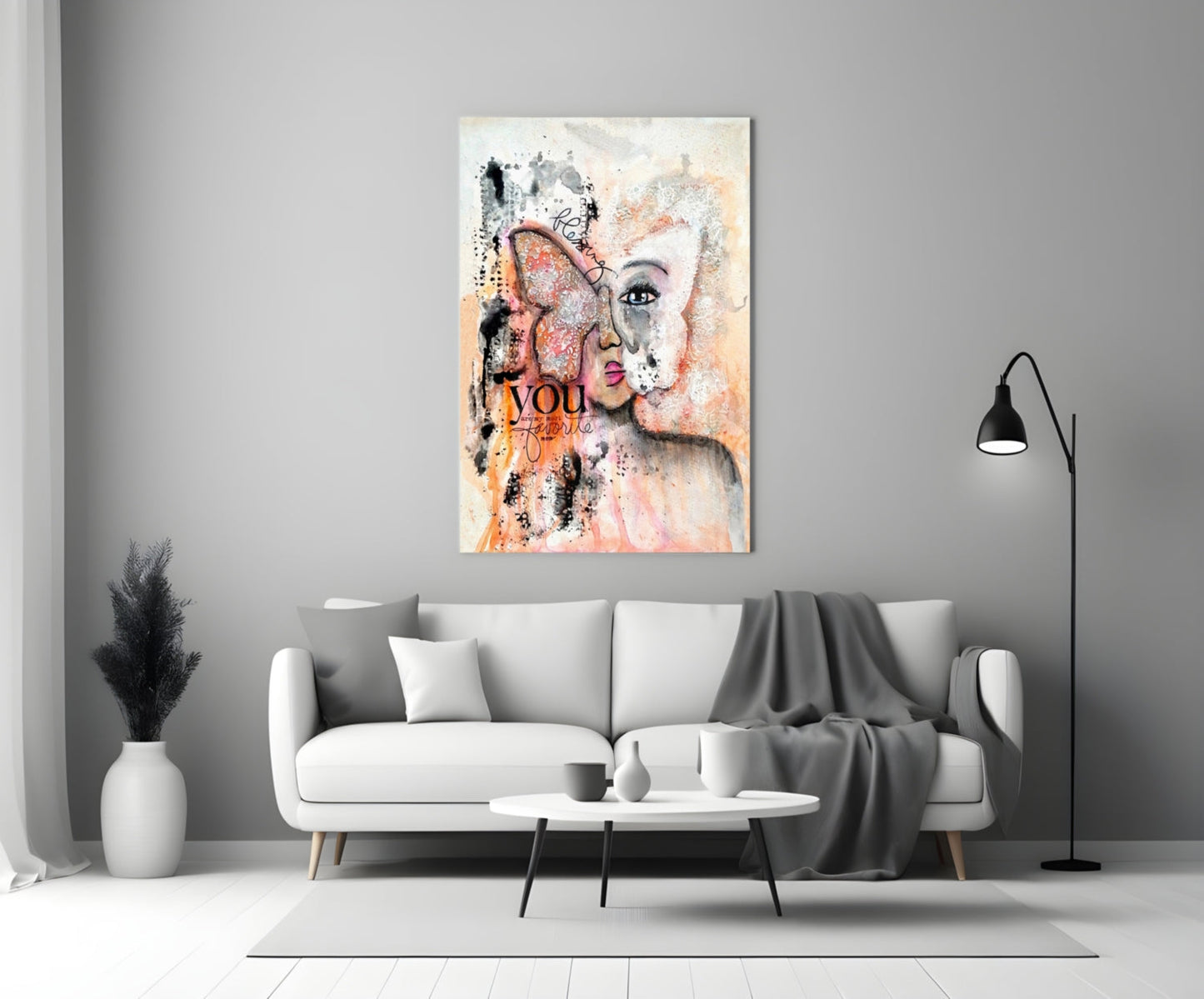 Butterfly Muse Glass Wall Art
