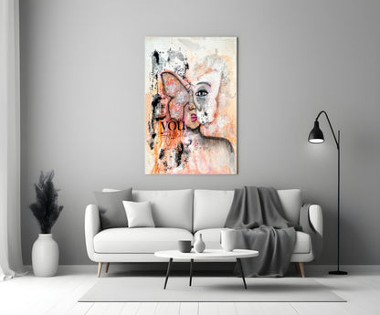 Butterfly Muse Glass Wall Art