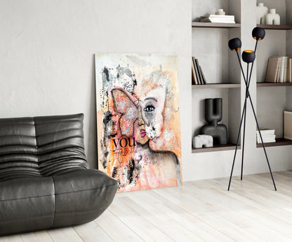 Butterfly Muse Glass Wall Art