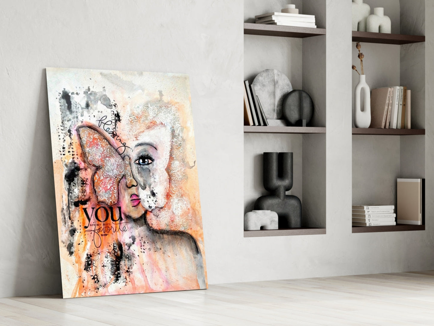 Butterfly Muse Glass Wall Art