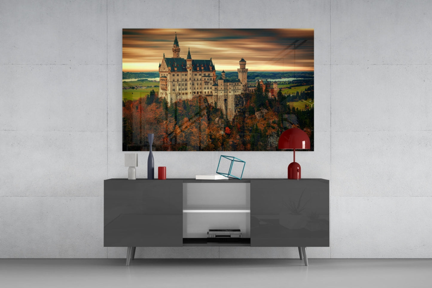 Fairytale Castle Glass Wall Art