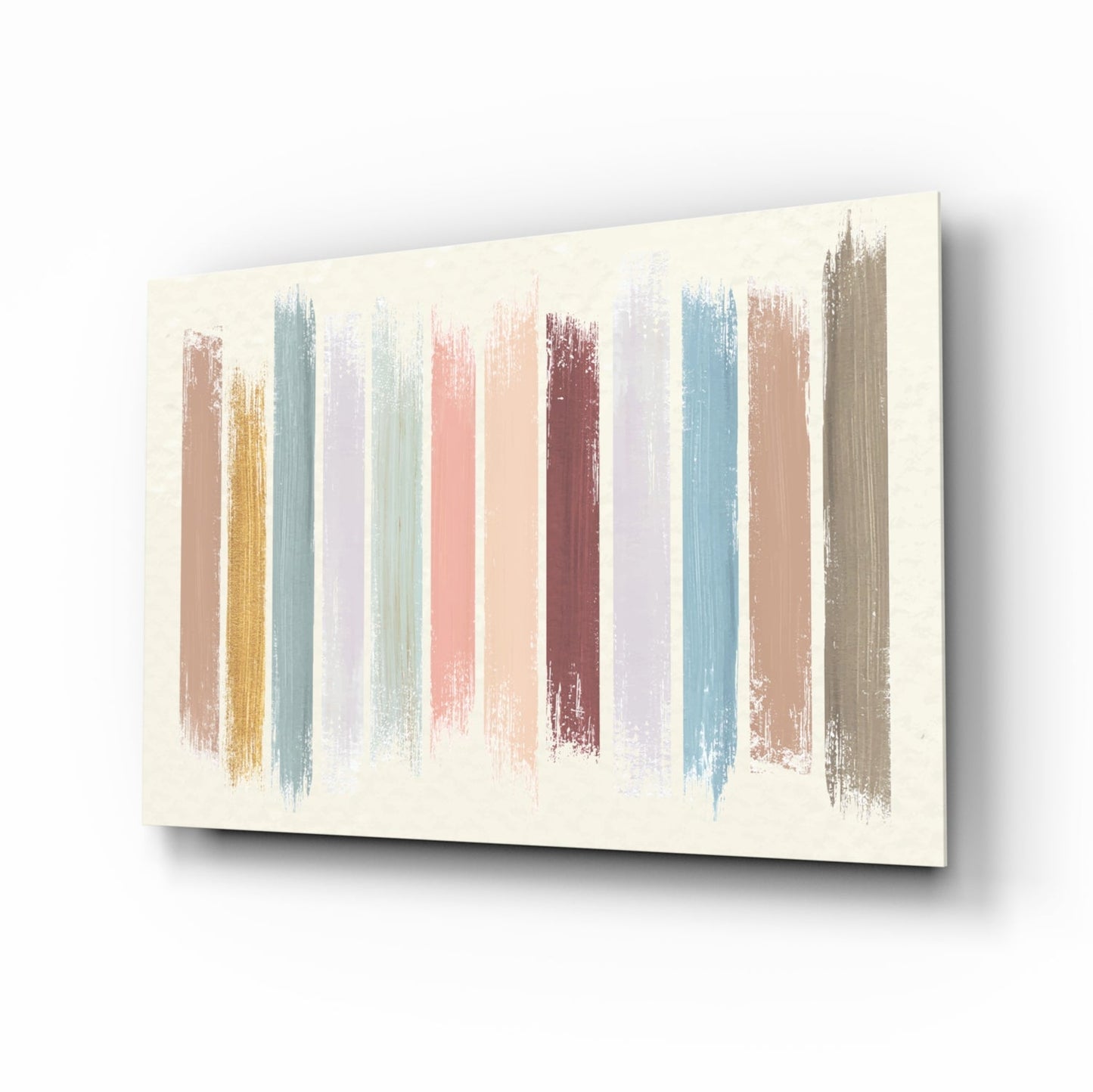Colored Lines minimalist abstract glass wall art